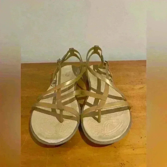 CROCS Shoes - Crocs | Women's Sandals | Gold  | Criss Cross |